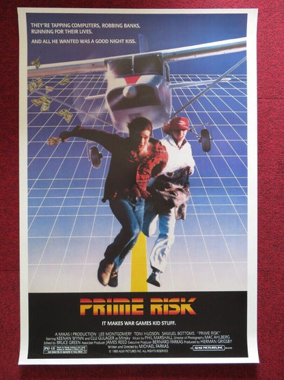 PRIME RISK US ONE SHEET ROLLED POSTER LEE MONTGOMERY TONI HUDSON 1985