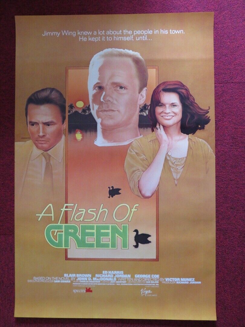 A FLASH OF GREEN US ONE SHEET ROLLED POSTER ED HARRIS BLAIR BROWN 1984