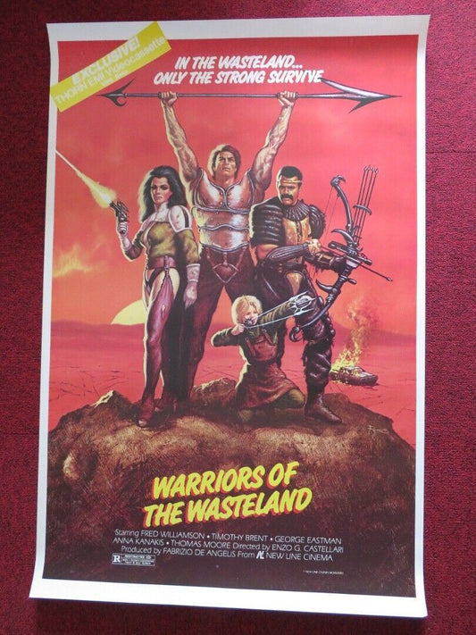 WARRIORS OF THE WASTELAND US ONE SHEET ROLLED POSTER CASTELLARI (D) 1983