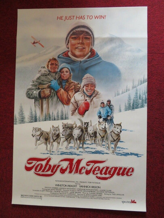 TOBY MCTEAGUE US ONE SHEET ROLLED POSTER WINSTON REKERT YANNICK BISSON 1986