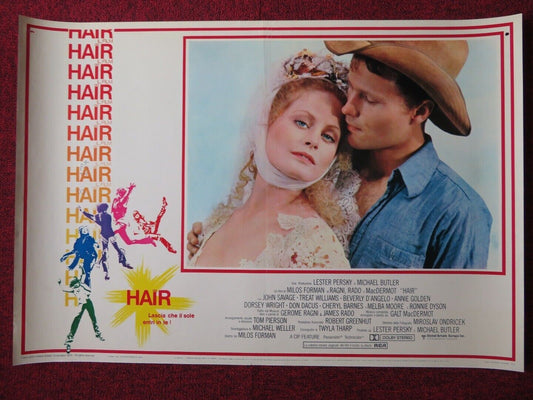 HAIR ITALIAN FOTOBUSTA POSTER JOHN SAVAGE BEVERLY D'ANGELO 1979