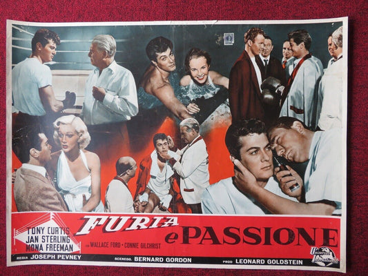 FLESH AND THE FURY / FURIA E PASSIONE ITALIAN FOTOBUSTA POSTER TONY CURTIS 1952