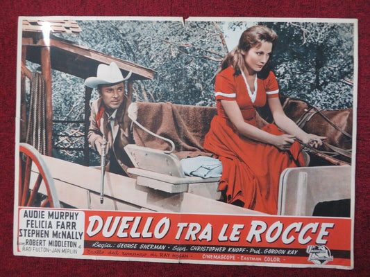 HELL BENT FOR LEATHER / DUELLO TRA  LE ROCCE - A ITALIAN FOTOBUSTA POSTER 1960