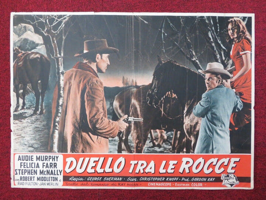 HELL BENT FOR LEATHER / DUELLO TRA  LE ROCCE - B ITALIAN FOTOBUSTA POSTER 1960