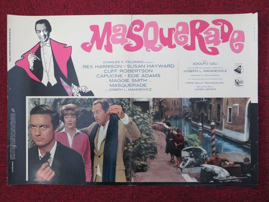 THE HONEY POT / MASQUERADE - B ITALIAN FOTOBUSTA POSTER REX HARRISON 1967