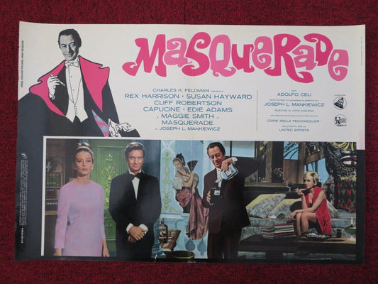 THE HONEY POT / MASQUERADE - C ITALIAN FOTOBUSTA POSTER REX HARRISON 1967