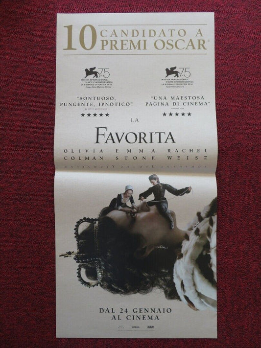 THE FAVOURITE ITALIAN LOCANDINA (27"x13") POSTER OLIVIA COLMAN EMMA STONE 2018