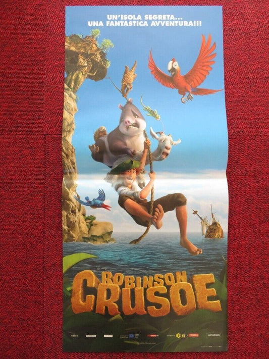 ROBINSON CRUSOE / the wild life ITALIAN LOCANDINA (26.5"x12.5") POSTER 2015