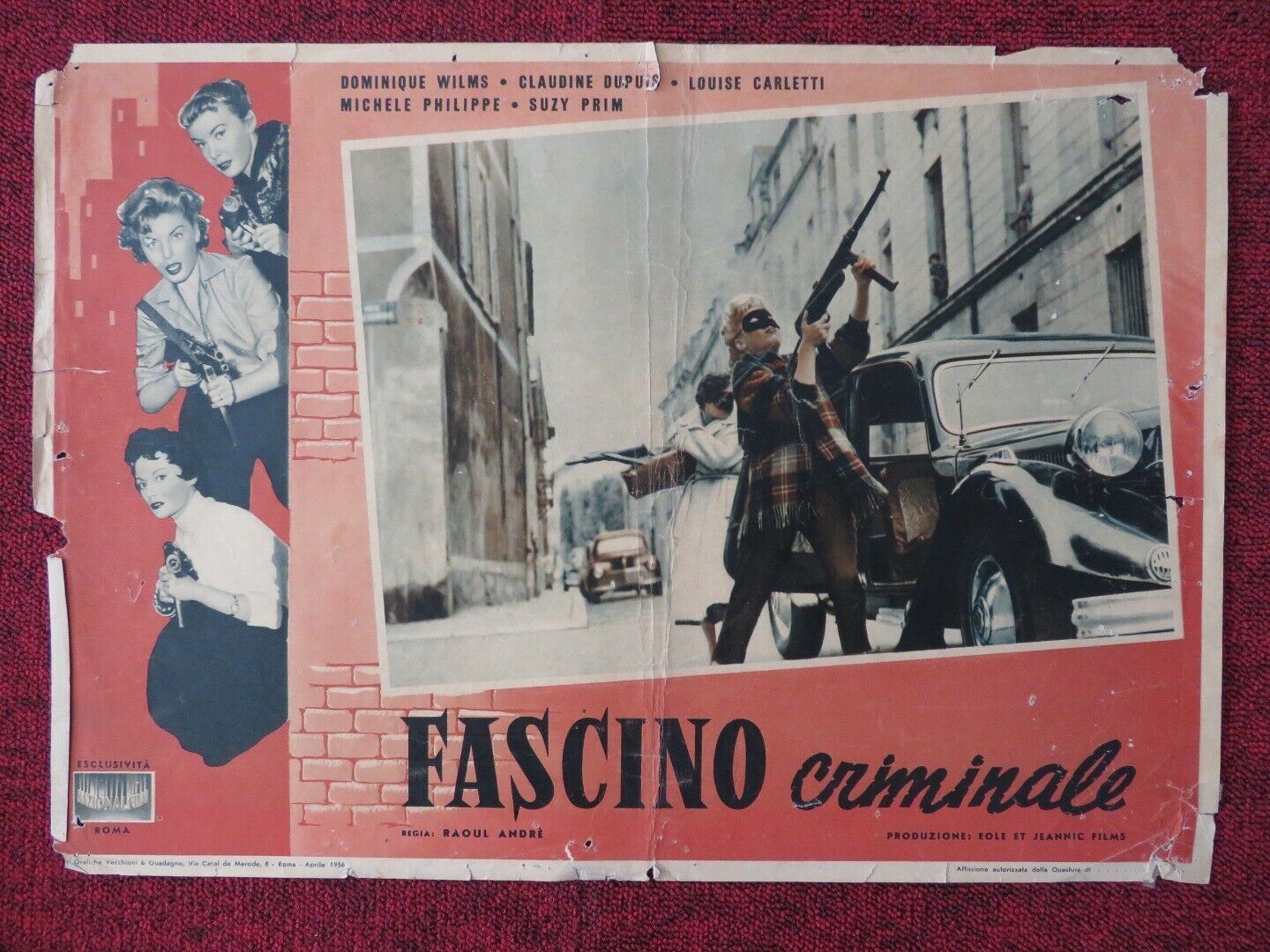 FASCINO CRIMINALE / THE BABES MAKE THE LAW ITALIAN FOTOBUSTA POSTER 1955