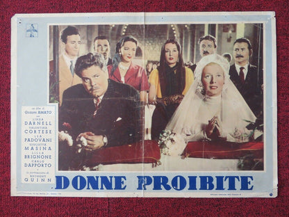 DONNE PROIBITE / ANGELS OF DARKNESS ITALIAN FOTOBUSTA POSTER LINDA DARNELL 1954