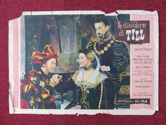 LE DIAVOLERIE DI TILL / BOLD ADVENTURE - A ITALIAN FOTOBUSTA POSTER 1956