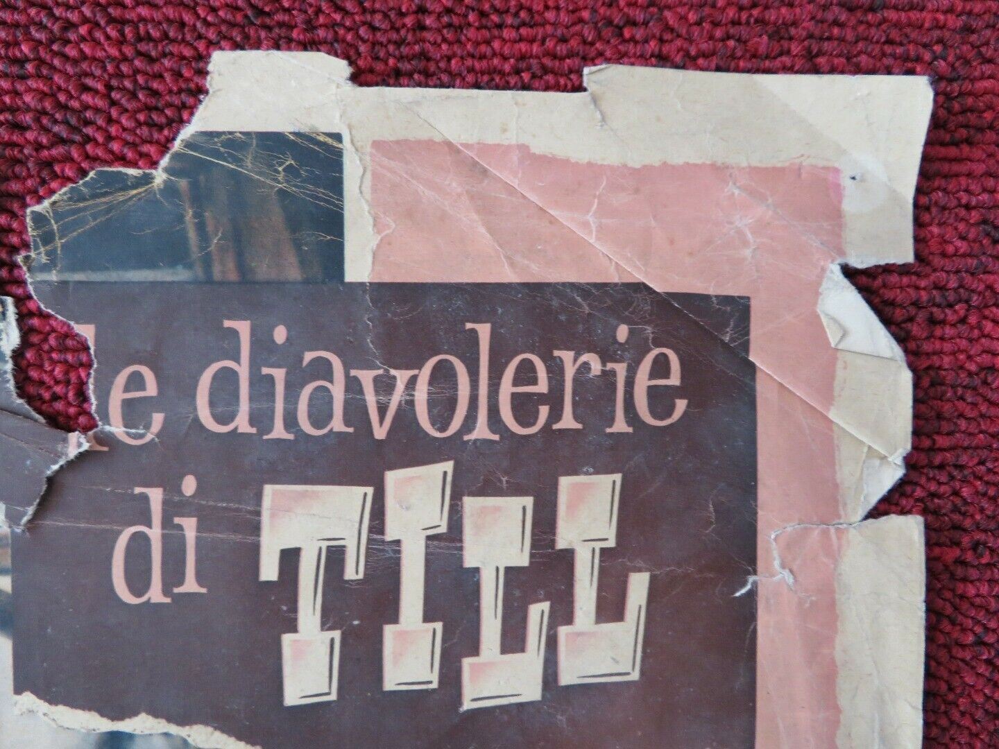 LE DIAVOLERIE DI TILL / BOLD ADVENTURE - B ITALIAN FOTOBUSTA POSTER 1956