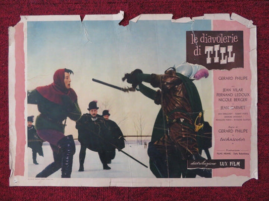 LE DIAVOLERIE DI TILL / BOLD ADVENTURE - D ITALIAN FOTOBUSTA POSTER GERARD 1956