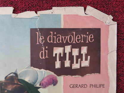 LE DIAVOLERIE DI TILL / BOLD ADVENTURE - D ITALIAN FOTOBUSTA POSTER GERARD 1956