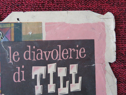 LE DIAVOLERIE DI TILL / BOLD ADVENTURE - E ITALIAN FOTOBUSTA POSTER GERARD 1956