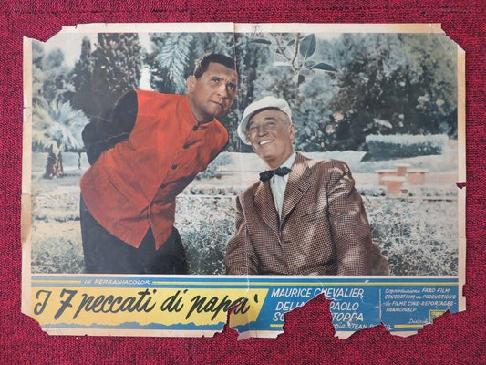 I 7 PECCTI DI PAPA / MY SEVEN LITTLE SINS - A ITALIAN FOTOBUSTA POSTER 1954