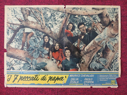 I 7 PECCTI DI PAPA / MY SEVEN LITTLE SINS - E ITALIAN FOTOBUSTA POSTER 1954