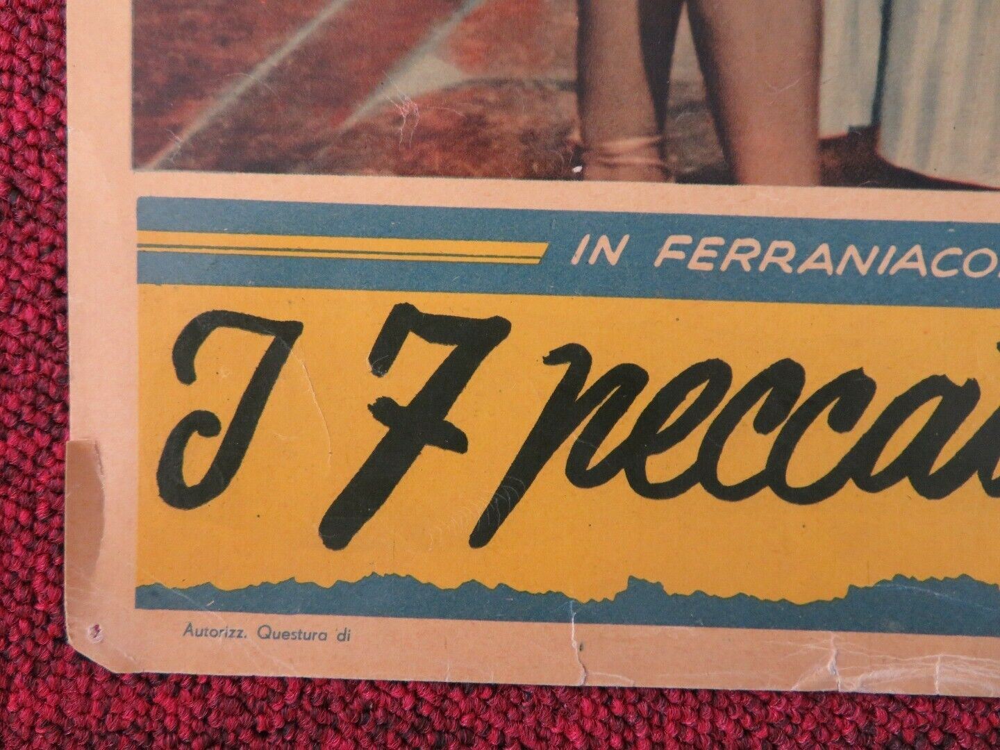 I 7 PECCTI DI PAPA / MY SEVEN LITTLE SINS - F ITALIAN FOTOBUSTA POSTER 1954