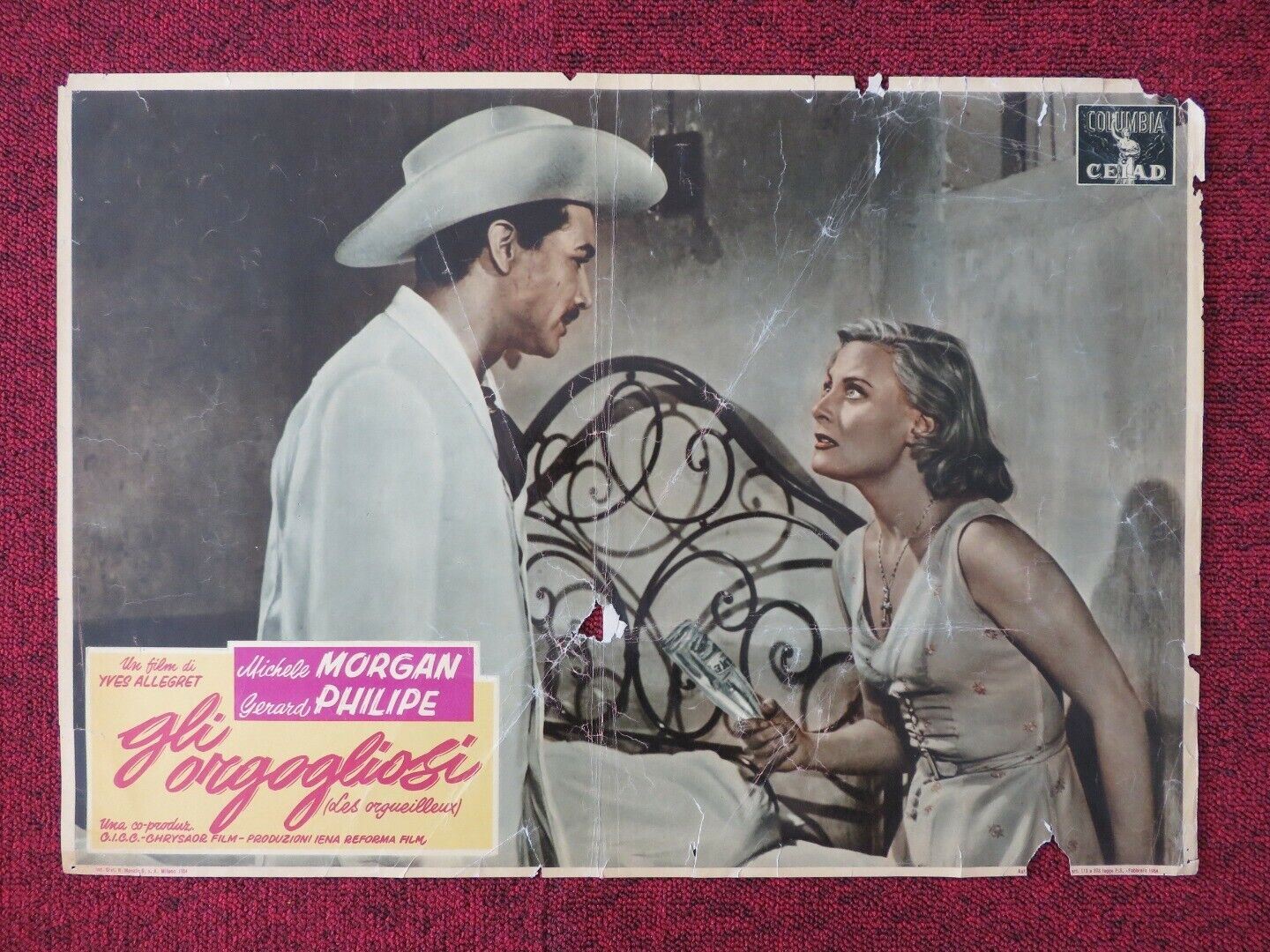 GLI ORGOGLIOSI / THE PROUD AND THE BEAUTIFUL - A ITALIAN FOTOBUSTA POSTER 1953