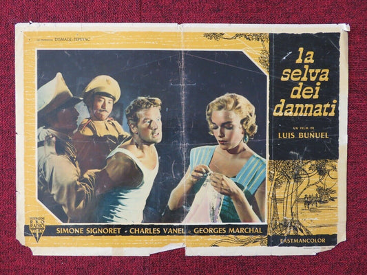 LE SELVA DEI DANNATI / DEATH IN THE GARDEN -  B ITALIAN FOTOBUSTA POSTER 1956