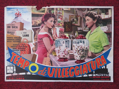 TEMPO DI VILLEGGIATURA / TIME OF VACATION - A ITALIAN FOTOBUSTA POSTER 1956