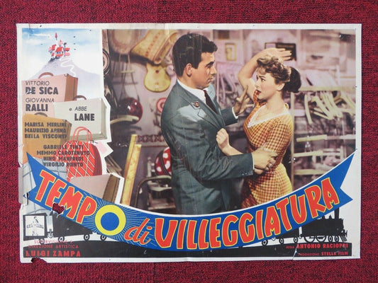 TEMPO DI VILLEGGIATURA / TIME OF VACATION - D ITALIAN FOTOBUSTA POSTER 1956