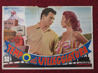 TEMPO DI VILLEGGIATURA / TIME OF VACATION - E ITALIAN FOTOBUSTA POSTER 1956