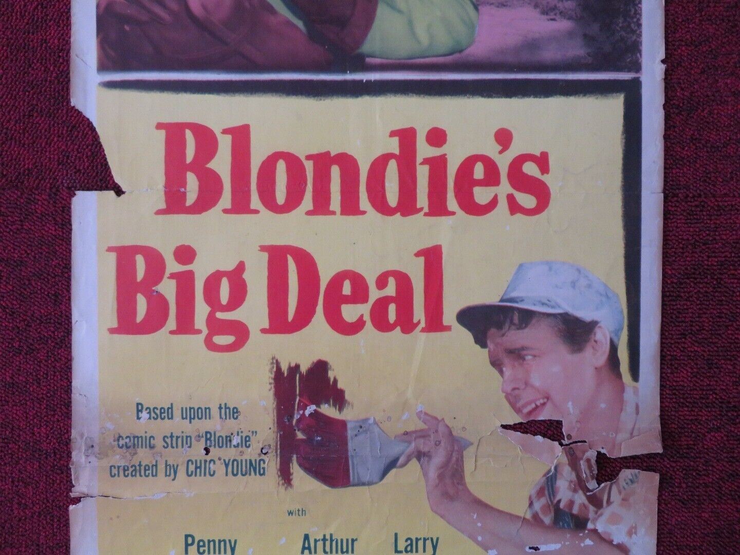 BLODIES BIG DEAL US INSERT (14"x 36") POSTER PENNY SINGLETON ARTHUR LAKE 1949