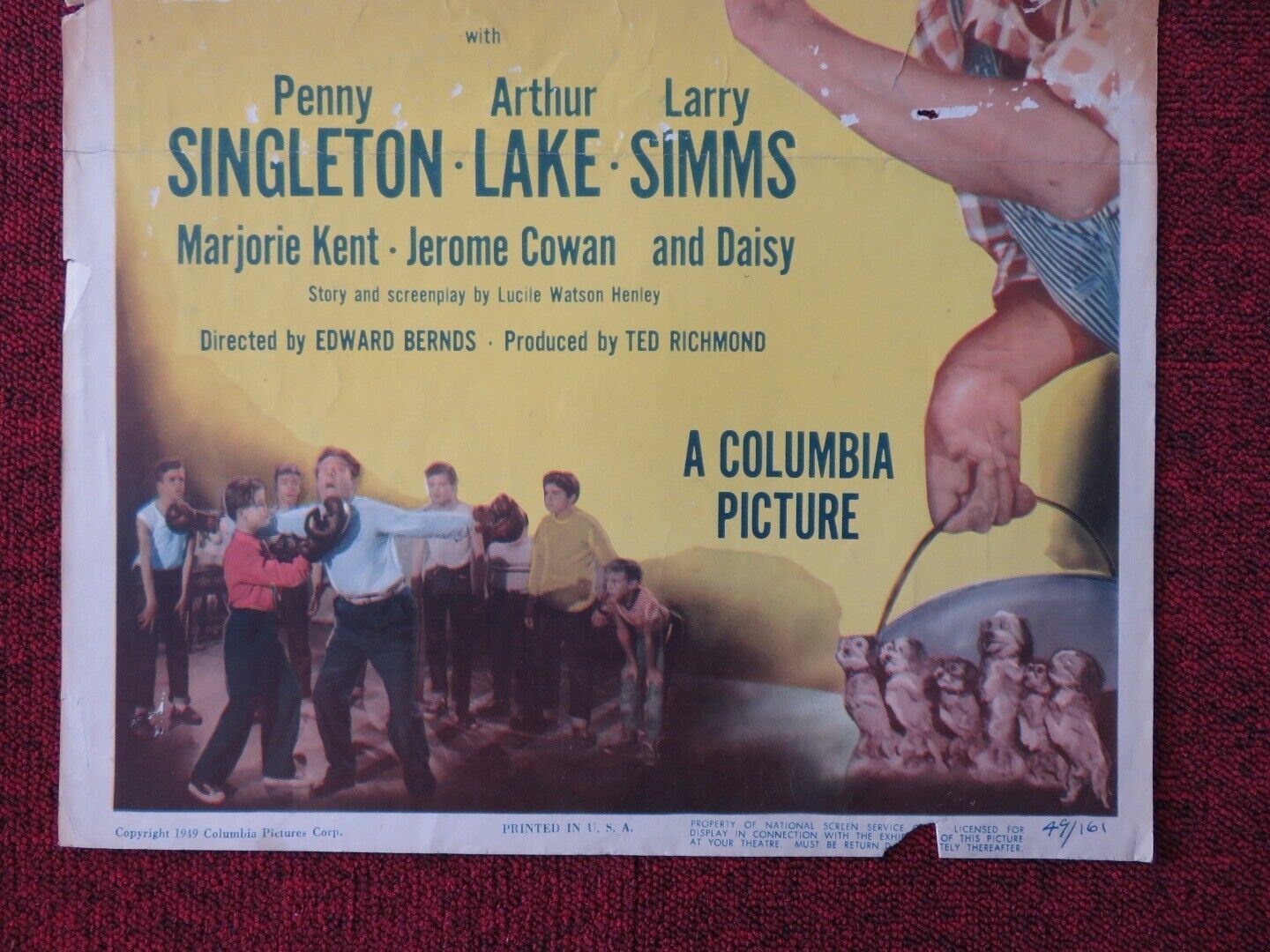 BLODIES BIG DEAL US INSERT (14"x 36") POSTER PENNY SINGLETON ARTHUR LAKE 1949