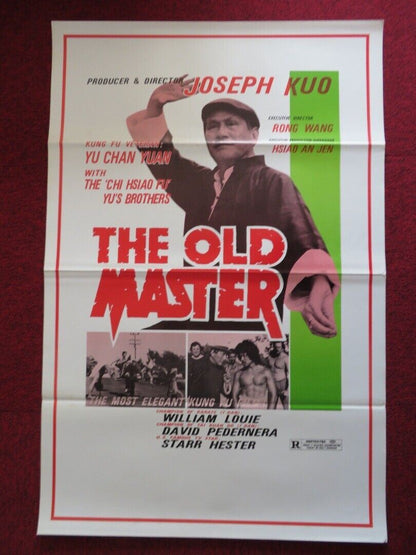 THE OLD MASTER - KUNG FU US ONE SHEET ROLLED POSTER YU CHAN YUAN 1979