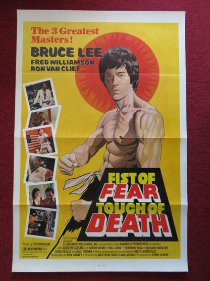 FIST OF FEAR TOUCH OF DEATH - KUNG FU US ONE SHEET ROLLED POSTER BRUCE LEE 1980