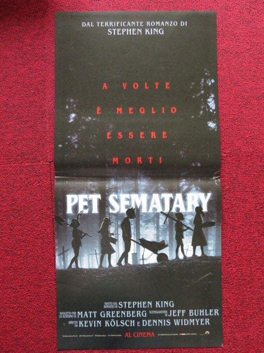 PET SEMATARY  ITALIAN LOCANDINA (27"x13") POSTER STEPHEN KING 2019