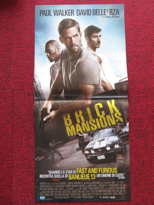 BRICK MANSIONS ITALIAN LOCANDINA (27"x12.5") POSTER PAUL WALKER DAVID BELLE 2013