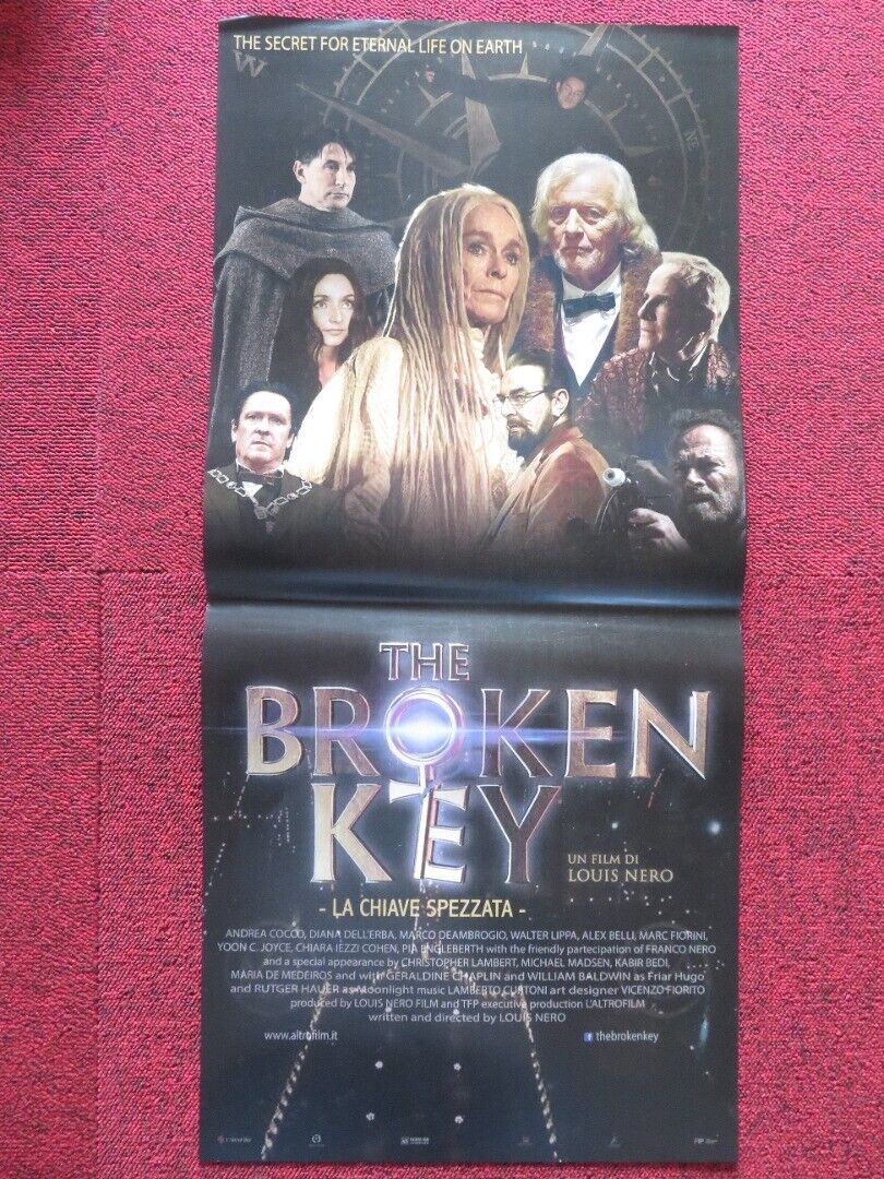 THE BROKEN KEY ITALIAN LOCANDINA (27"x12.5") POSTER RUTGER HAUER 2017