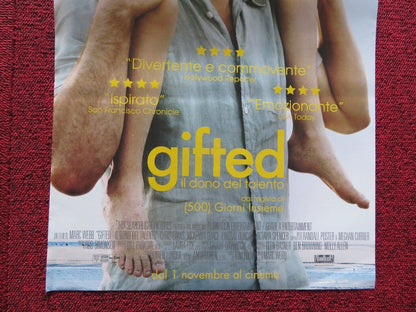 GIFTED ITALIAN LOCANDINA (27"x13") POSTER CHRIS EVANS MCKENNA GRACE 2017