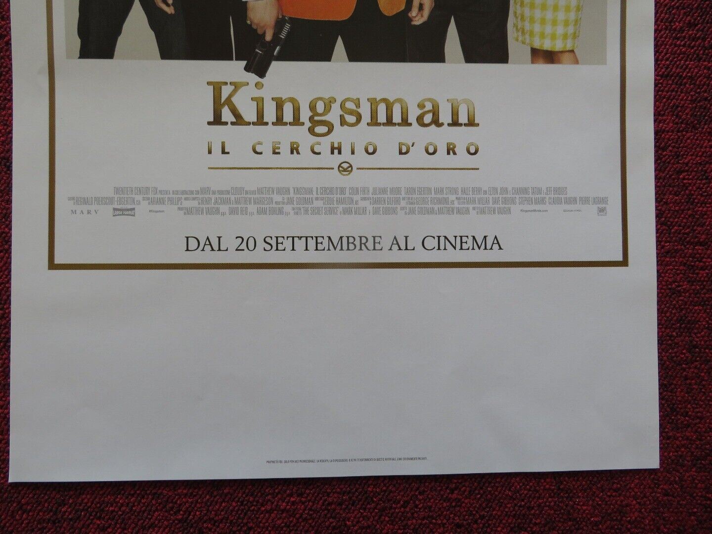 KINGSMAN: THE GOLDEN CIRCLE ITALIAN LOCANDINA (27"x13") POSTER C FIRTH 2017