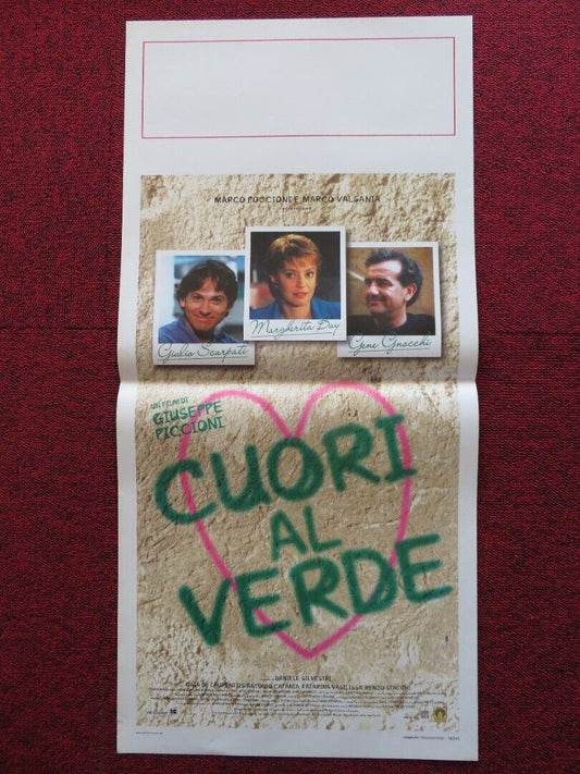 CUORI AL VERDE / penniless hearts ITALIAN LOCANDINA (27.5"x13") POSTER 1996