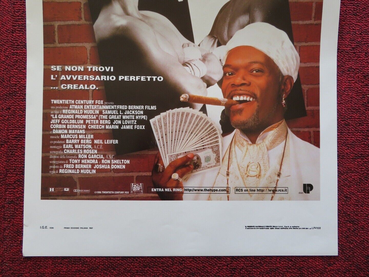 LA GRANDE PROMESSA ITALIAN LOCANDINA (27.5"x13") POSTER SAMUEL L. JACKSON 1997