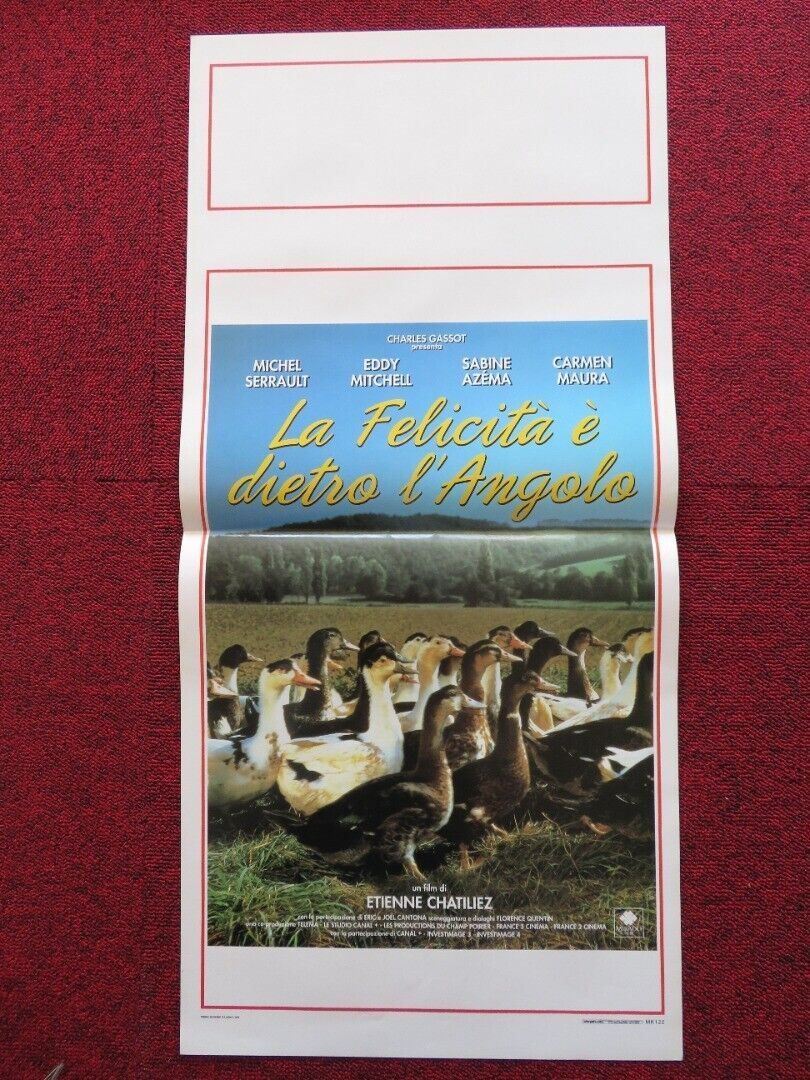 LA FELICITA E DIETRO L'ANGOLO  ITALIAN LOCANDINA (27.5"x13") POSTER 1996