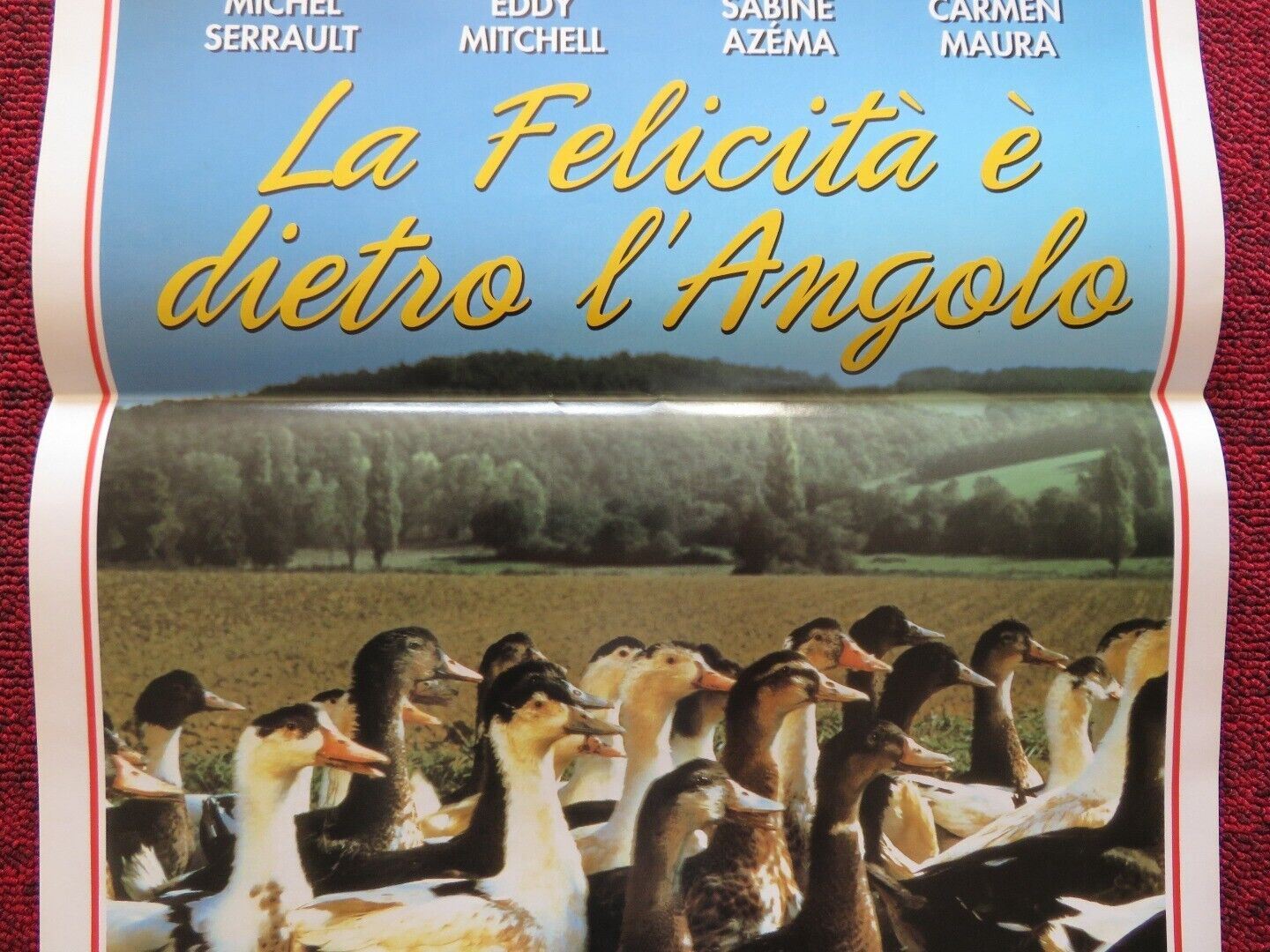 LA FELICITA E DIETRO L'ANGOLO  ITALIAN LOCANDINA (27.5"x13") POSTER 1996