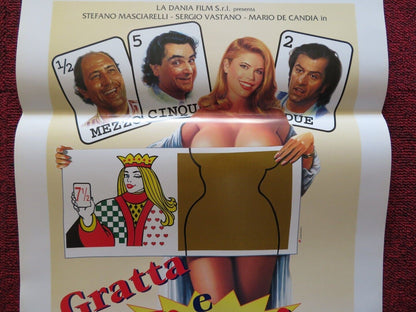 GRATTA E VINCI ITALIAN LOCANDINA (27.5"x13") POSTER STEFANO MASCIARELLI 1996