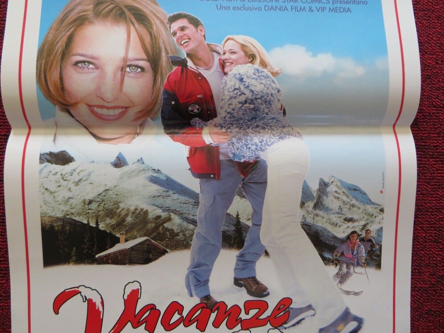 VACANZE SULLA NEVE ITALIAN LOCANDINA (27.5"x13") POSTER ATTILIO FONTANA 1999