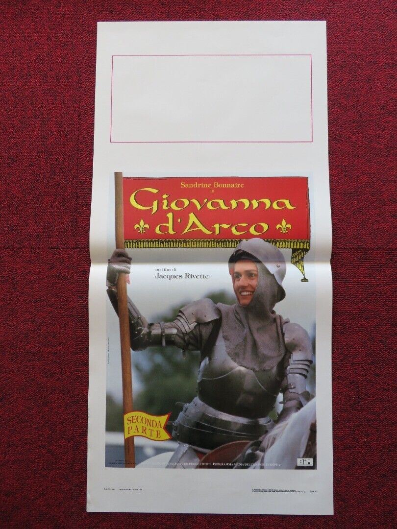 GIOVANNA D'ARCO SECONDA PARTE ITALIAN LOCANDINA (27.5"x13") POSTER 1995