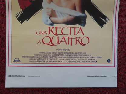 UNA RECITA A QUATTRO / the gang of four ITALIAN LOCANDINA (27.5"x13") POSTER '90