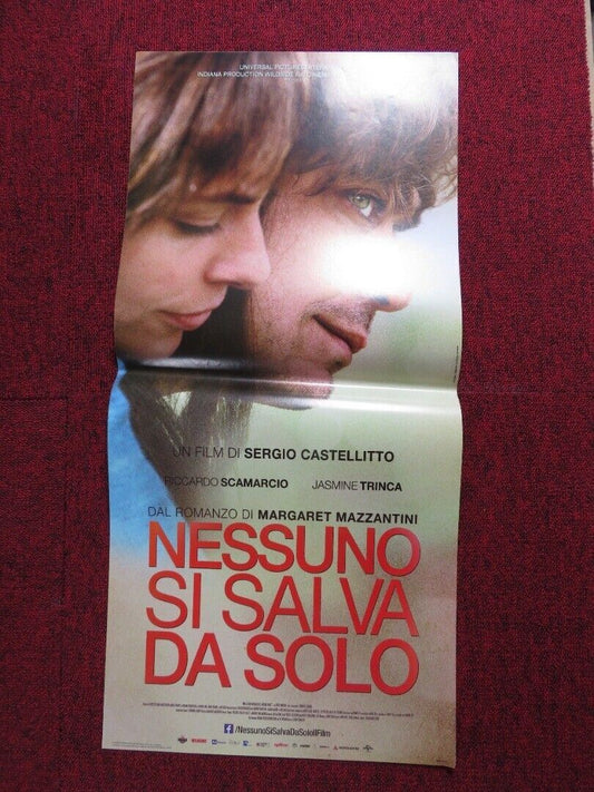 NESSUNO SI SALVA DA SOLO ITALIAN LOCANDINA (26.5"x12.5") POSTER J TRINCA 2015