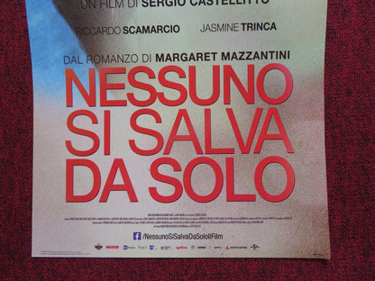 NESSUNO SI SALVA DA SOLO ITALIAN LOCANDINA (26.5"x12.5") POSTER J TRINCA 2015