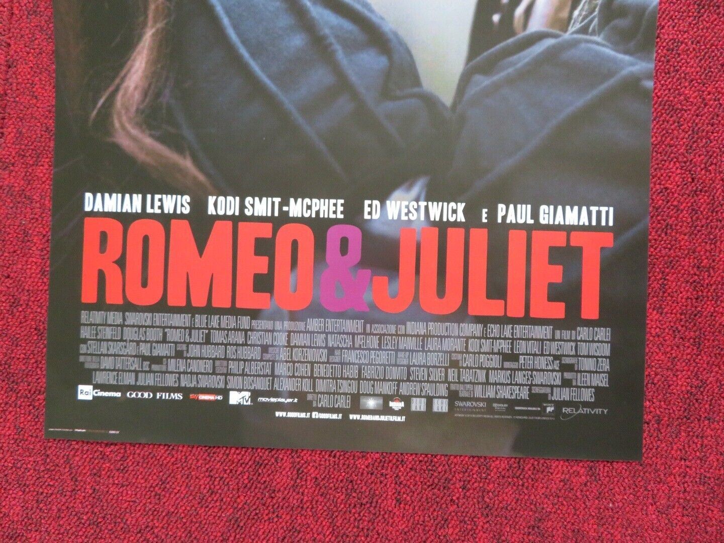 ROMEO AND JULIET ITALIAN LOCANDINA (26.5"x12.5") POSTER HAILEE STEINFELD 2013