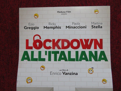 LOCKDOWN ALL'ITALIANA ITALIAN LOCANDINA (26.5"x12.5") POSTER EZIO GREGGIO 2020