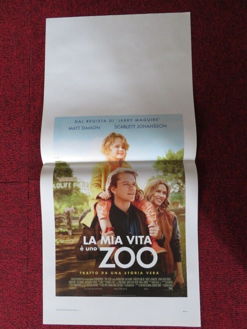 LA MIA VITA E UNO ZOO / WE BOUGHT A ZOO ITALIAN LOCANDINA (27.5"x13") POSTER '11