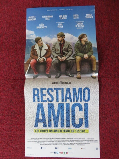 RESTIAMO AMICI  ITALIAN LOCANDINA (26.5"x12.5") POSTER MICHELE RIONDINO 2018